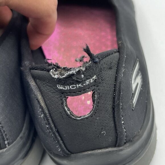 Skechers GoFlex Quick Fit Black Womens Size 8.5 Slip On Shoes Goga Mat 14018 - Picture 13 of 14
